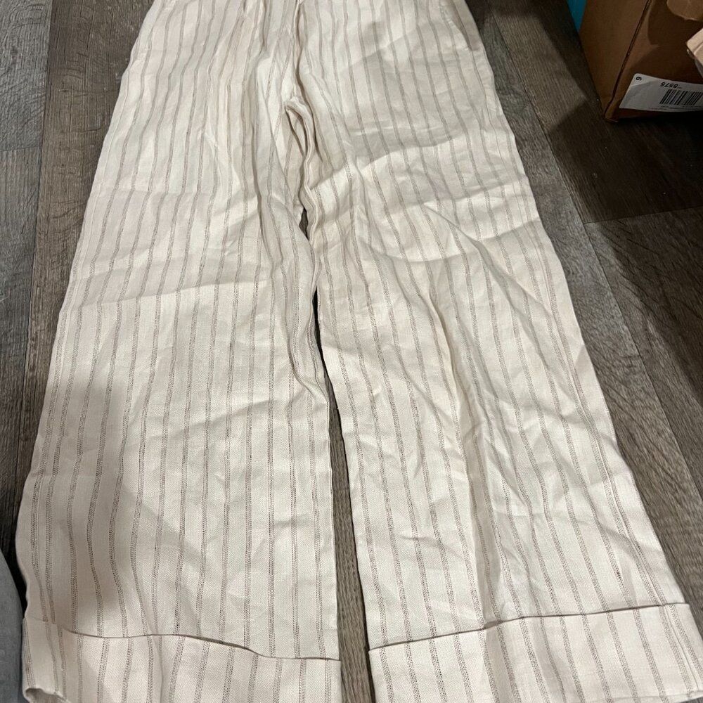 Matin wide leg linen striped pants 6 - Picture 3 of 9